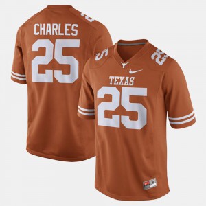 Men's Texas Longhorns Alumni Football Game #25 Jamaal Charles college Jersey - Orange