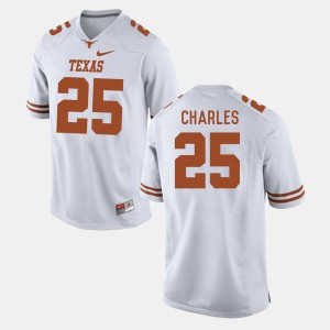 Men's Texas Longhorns #25 Football Jamaal Charles college Jersey - White