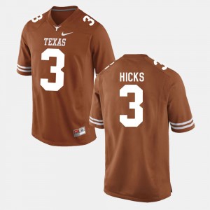 Men #3 UT Football Jordan Hicks college Jersey - Burnt Orange