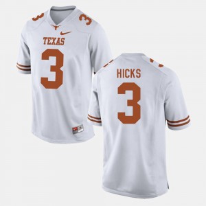 Men Football #3 University of Texas Jordan Hicks college Jersey - White