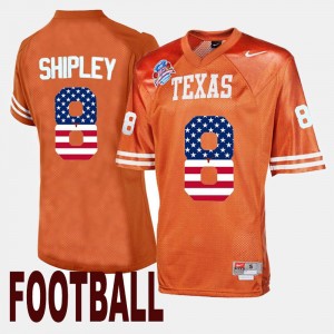 Mens Throwback #8 UT Jordan Shipley college Jersey - Orange