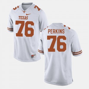 Men Texas Longhorns #76 Football Kent Perkins college Jersey - White