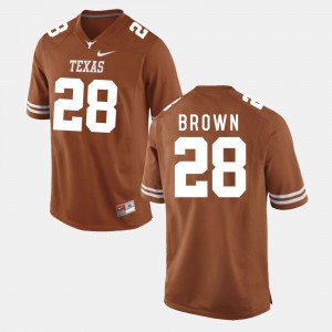 Men's Football #28 Longhorns Malcolm Brown college Jersey - Burnt Orange