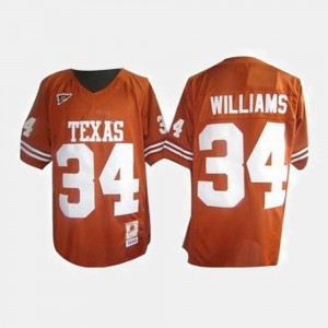 Men's Football University of Texas #34 Ricky Williams college Jersey - Orange