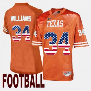 Men's #34 Texas Longhorns Throwback Ricky Williams college Jersey - Orange