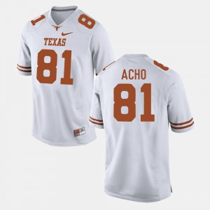 Men Football #81 Texas Longhorns Sam Acho college Jersey - White