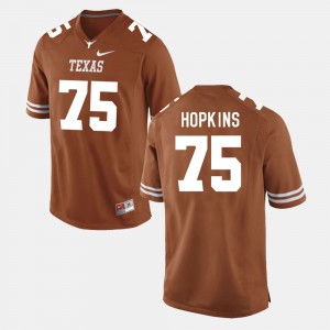 Men's Football Longhorns #75 Trey Hopkins college Jersey - Burnt Orange