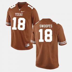 Men #18 Longhorns Football Tyrone Swoopes college Jersey - Burnt Orange