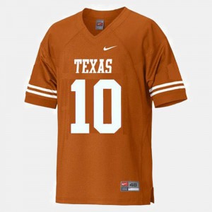 Youth(Kids) Football UT #10 Vince Young college Jersey - Orange