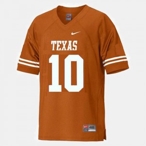 Men Longhorns Football #10 Vince Young college Jersey - Orange